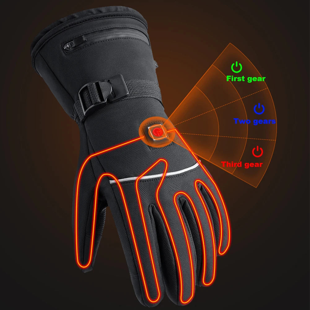 Motorcycle and Skiing Heated Gloves - Waterproof